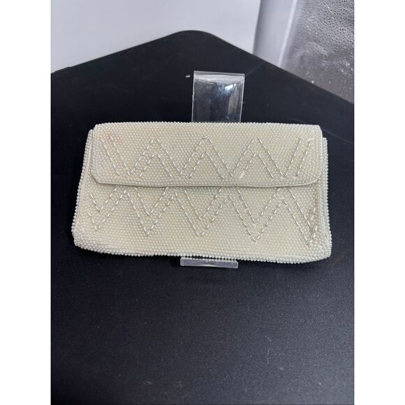 Hand beaded clutch bag Handbags - Vintage Beaded Bag by Susan Made in Japan